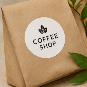 Uzlīme ar logo - cofee shop
